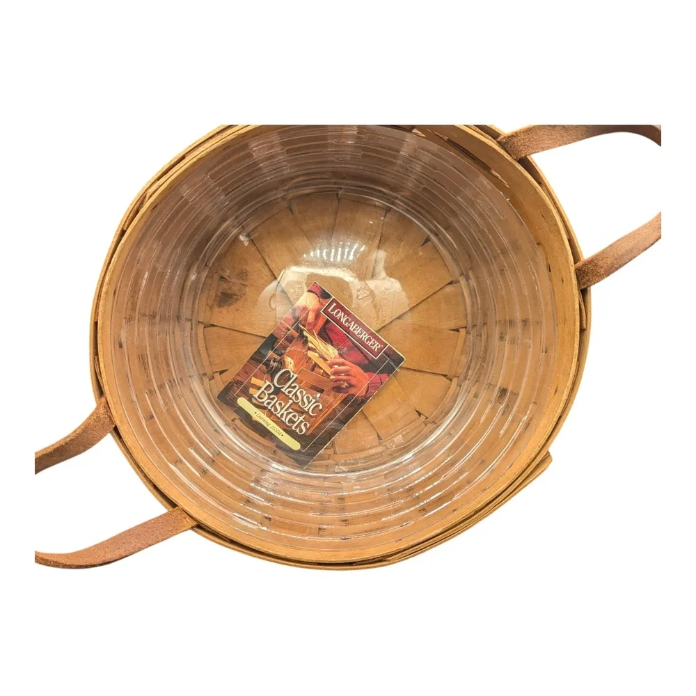 VTG Longaberger Round Handwoven‎ Basket 10